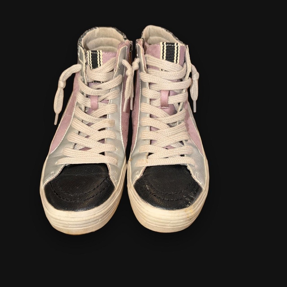 SHUSHOP Praise Glitter Star High-Top Sneakers – Size 6